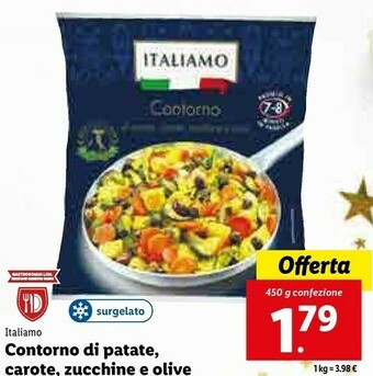 Contorno di patate carote zucchine e olive