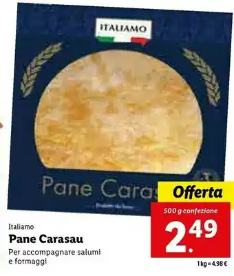 Lidl Pane carasau 500 g offerta