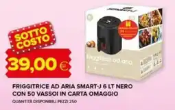 Oasi Friggitrice ad aria smart-j 6 lt nero con 50 vassoi in carta omaggio offerta