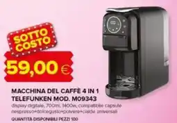Oasi Macchina del caffè 4 in 1 telefunken mod. m09343 offerta