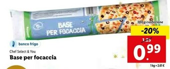 Lidl Select - base per focaccia 380 g(ml) offerta