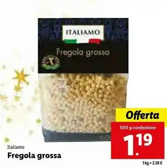 Lidl Fregola grossa 500 g offerta