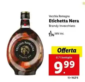 Lidl Brandy invecchiato in botti di rovere etichetta nera 700 g(ml) offerta
