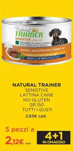 Arcaplanet Natural trainer sensitive lattina cane no gluten tutti i gusti offerta