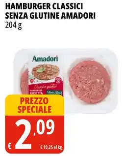 Tigros Hamburger classici senza glutine AMADORI offerta