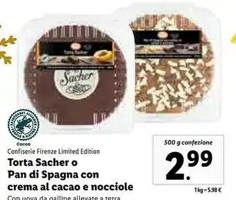Lidl Torta sacher offerta