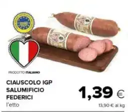 Oasi Ciauscolo igp salumificio federici offerta