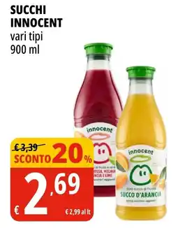 Tigros Succhi innocent vari tipi offerta