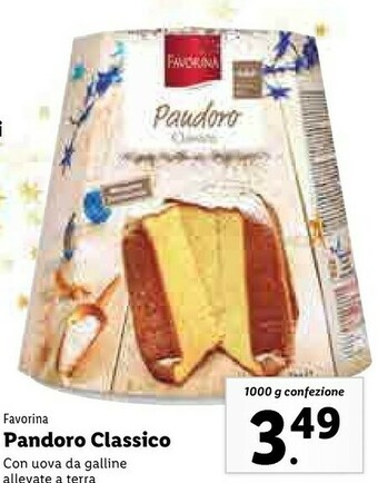 Lidl Panettone classico con uova da allevamento a terra 1000 g(ml) offerta
