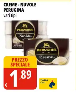 Tigros Creme - nuvole PERUGINA vari tipi offerta