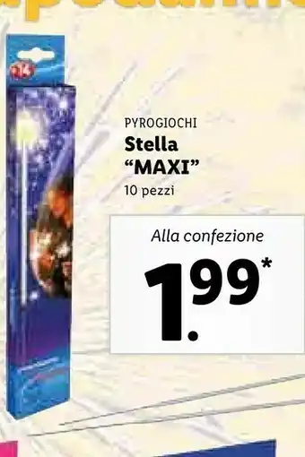 Lidl Pyrogiochi stella maxi offerta