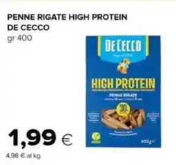 Oasi Penne rigate high protein DE CECCO offerta