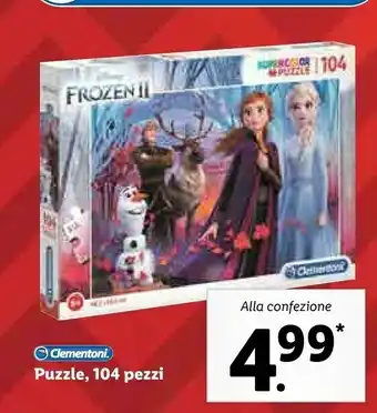 Lidl Frozen ii puzzle offerta