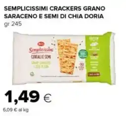 Oasi Semplicissimi crackers grano saraceno e semi di chia DORIA offerta