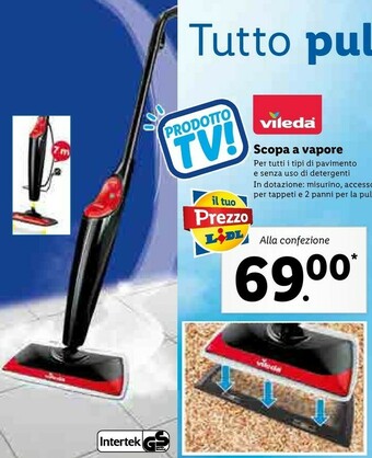 Lidl Scopa a vapore offerta
