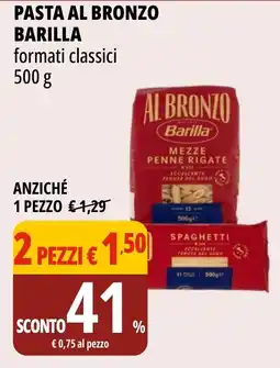 Tigros Pasta al bronzo BARILLA offerta