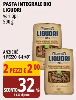Tigros Pasta integrale bio LIGUORI offerta