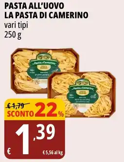 Tigros Pasta all'uovo LA PASTA DI CAMERINO offerta