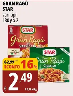 Tigros Gran ragù STAR offerta