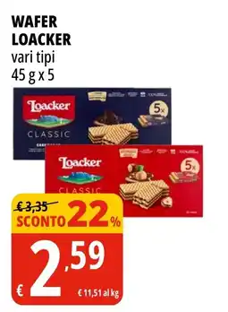 Tigros Wafer loacker vari tipi offerta
