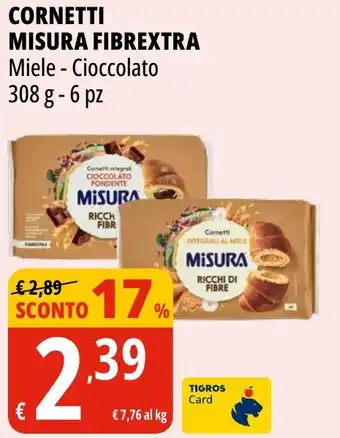Tigros Cornetti MISURA FIBREXTRA offerta