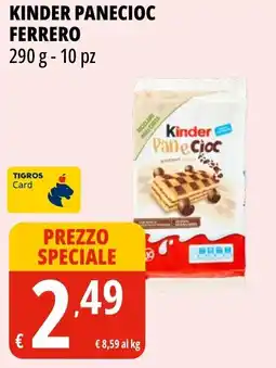 Tigros Kinder panecioc FERRERO offerta