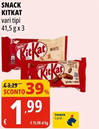 Tigros Snack KITKAT offerta