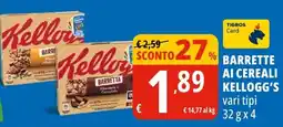 Tigros Barrette ai cereali KELLOGG'S offerta