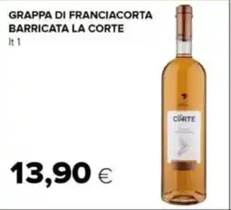 Oasi Grappa di franciacorta barricata la corte offerta