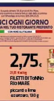 Superconti Rio mare - filetti di tonno lime e zenzero 180 g(ml) offerta