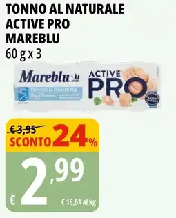 Tigros Tonno al naturale active pro MAREBLU offerta