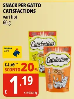Tigros Snack per gatto CATISFACTIONS offerta