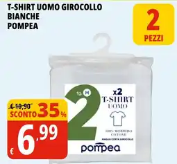 Tigros T-shirt uomo girocollo bianche POMPEA offerta