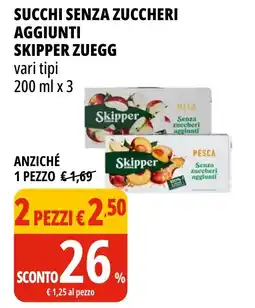 Tigros Succhi senza zuccheri aggiunti skipper ZUEGG offerta