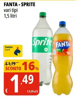 Tigros FANTA - SPRITE vari tipi offerta