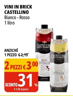 Tigros Vini in brick CASTELLINO offerta