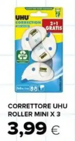 Oasi Correttore uhu roller mini x3 offerta