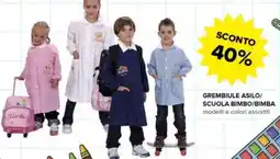 Oasi Grembiule asilo/ scuola bimbo/bimba offerta