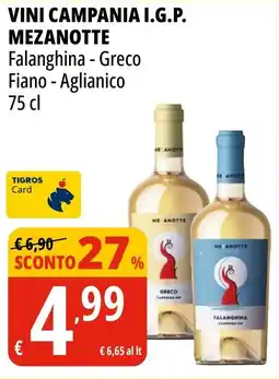 Tigros Vini campania I.G.P. MEZANOTTE offerta