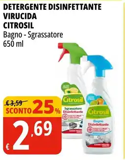 Tigros Detergente disinfettante virucida CITROSIL offerta