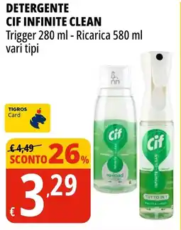 Tigros Detergente cif infinite clean offerta