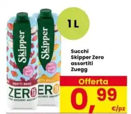 Interspar Succhi Skipper Zero assortiti Zuegg offerta