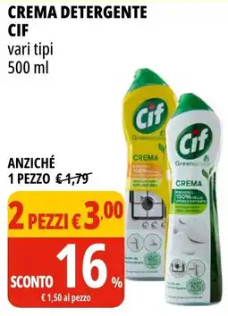 Tigros Crema detergente CIF offerta