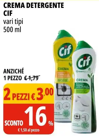 Tigros Crema detergente CIF offerta