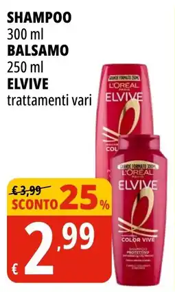 Tigros Shampoo o balsamo ELVIVE offerta