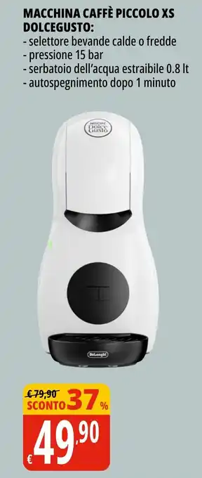 Tigros Macchina caffè piccolo xs DOLCEGUSTO offerta