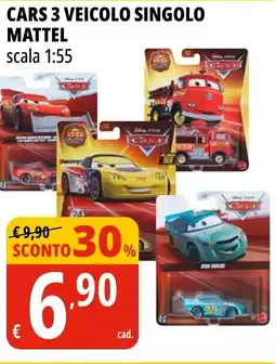Tigros Cars 3 veicolo singolo MATTEL offerta
