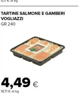 Tigre Tartine salmone e gamberi 240 g offerta
