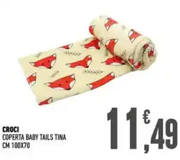Ayoka Croci coperta baby tails tina offerta