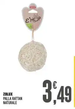 Ayoka Zolux palla rattan naturale offerta